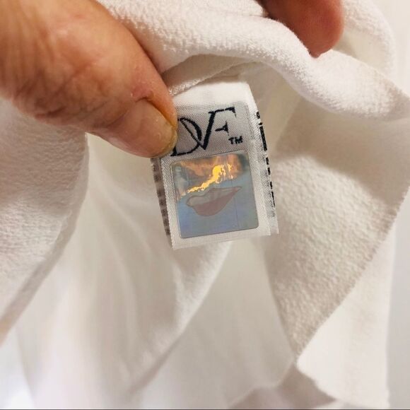 Diane Von Furstenberg White Embellished Iliana Top - Picture 6 of 11